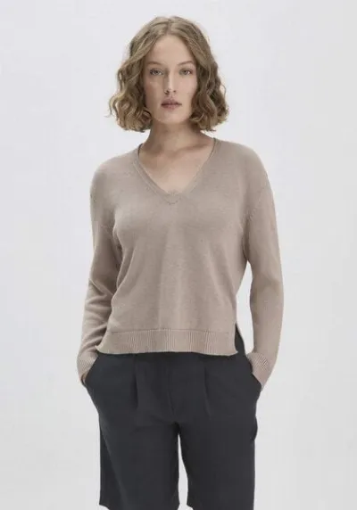 hessnatur hessnatur Strick Pullover Relaxed aus Bio-Baumwolle mit edlem Leinen