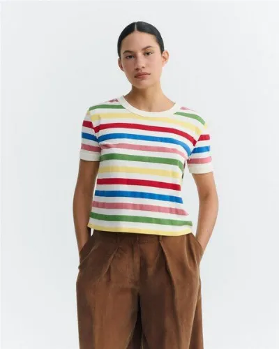 thinking mu thinking mu Streifen T-Shirt Modell: Zowie