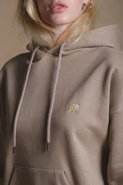 Trendsplant Trendsplant Women's Organic Essential Oversized Hoodie Desert Taupe
