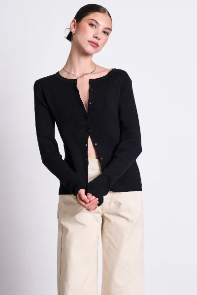 JAN N JUNE JAN 'N JUNE Damen vegan Strickjacke Crewneck Glimt