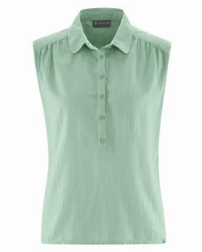 HempAge HempAge Hanf Bluse mit Polokragen