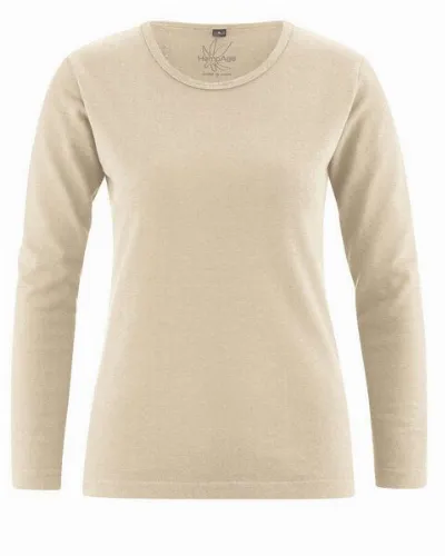 HempAge HempAge Langarmshirt Basic Hanf/Biobaumwolle