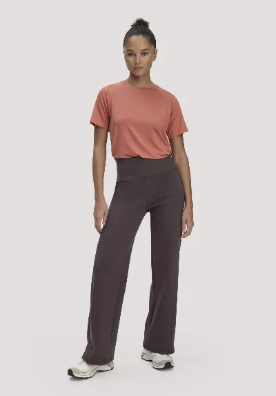 hessnatur hessnatur Loungewear Hose Wide Leg ACTIVE COMFORT aus Bio-Baumwolle - braun