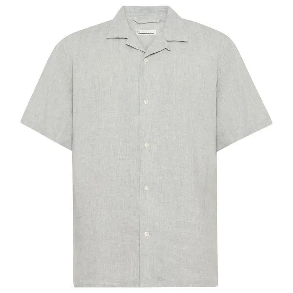 KnowledgeCotton Apparel KnowledgeCotton Apparel Kurzarm-Hemd Relaxed Linen