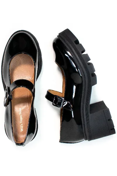 Will's Vegan Store Will's Vegan Store Damen vegan Mary Janes Track Sole