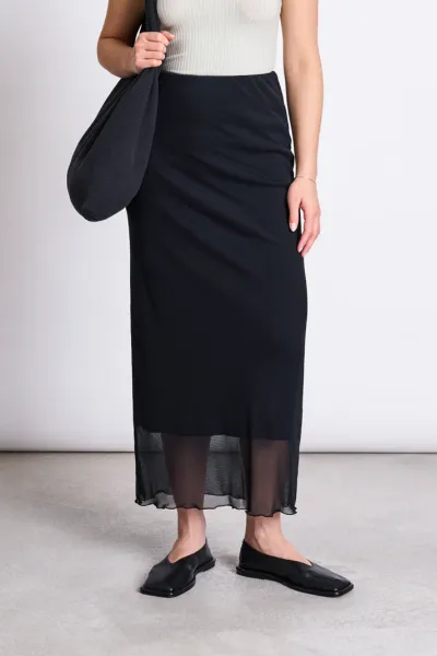JAN N JUNE JAN 'N JUNE Damen vegan Maxirock Mesh Smuk