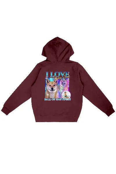Oat Milk Club Oat Milk Club Damen vegan Hoodie Ball Of Happiness Burgundy