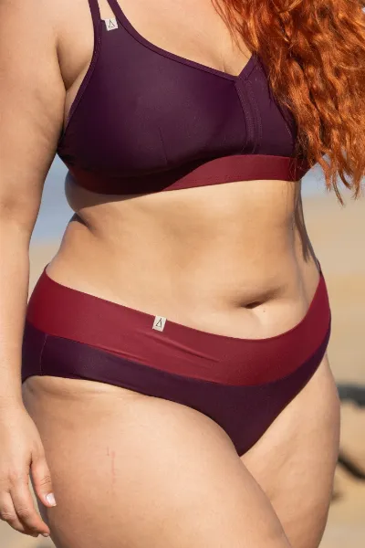 Inaska Inaska Damen vegan Bikinihose Soft Waist Flow Berries Berry & Dark Red