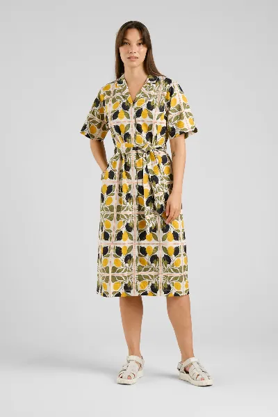 dedicated Kleid Orrefors Lemon Tiles Gelb