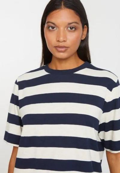 recolution Damen T-Shirt aus Bio-Baumwolle - AZOLLA STRIPES - recolution