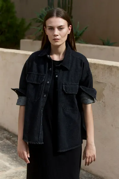 WOTE WOTE Damen vegan Denim Overshirt