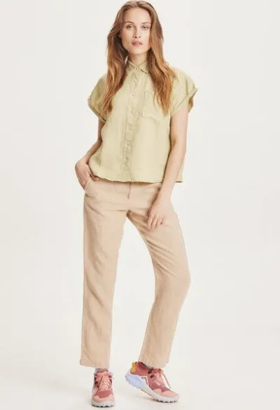 KnowledgeCotton Apparel KnowledgeCotton Apparel Leinenhose - SENNA loose pants - aus Bio Leinen