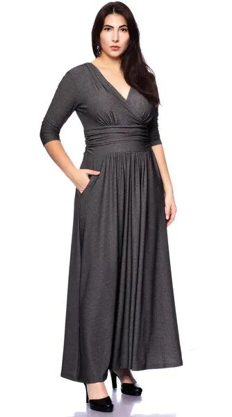 Ingoria Ingoria PANDORA Maxikleid 3/4 Arm (Uni)