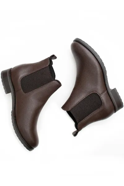 Will's Vegan Store Will's Vegan Store Damen vegan Chelsea Boots Luxury Smart Dunkel