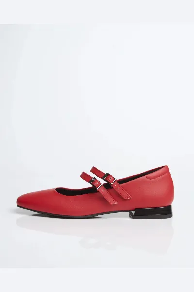 BOHEMA BOHEMA Damen vegan Ballerinas Mary Jane Strawberry