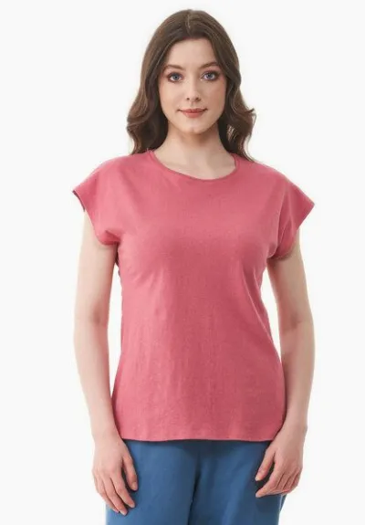 ORGANICATION ORGANICATION T-shirt aus Bio-Baumwolle und Leinen