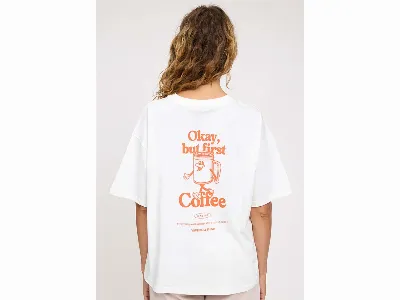 MAZINE MAZINE Damen-Oversized-T-Shirt 'Back Print' mit Rundhalsausschnitt, coffee,