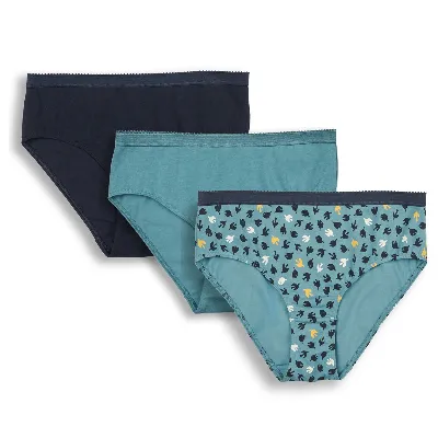 Living Crafts LIVING CRAFTS - Damen Slip, 3er-Pack - Gemustert