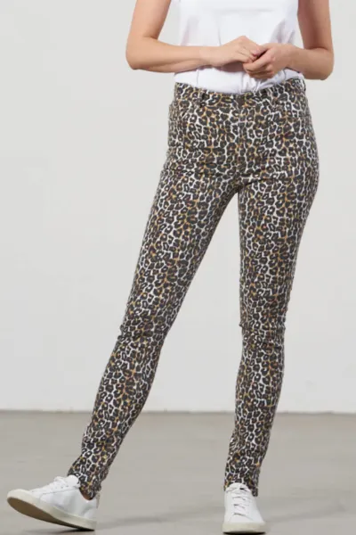 Feuervogl Feuervogl Damen vegan Jeans Skinny Fv-Hanna Wild Animal Print