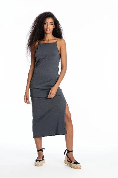 RAVENS VIEW IBIZA RAVENS VIEW IBIZA Damen vegan Kleid Farah Lava Blau