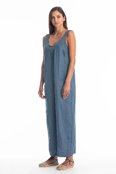 RAVENS VIEW IBIZA RAVENS VIEW IBIZA Damen vegan Jumpsuit Aura Jeans Blau