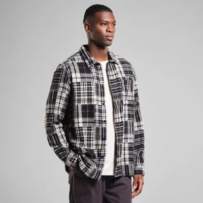 Dedicated DEDICATED Hemd Rute Flannel Patchwork - Black