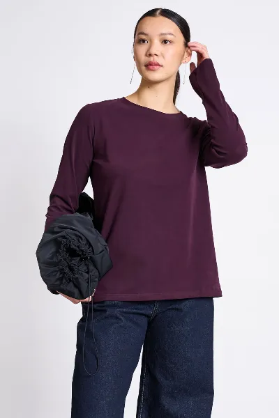 JAN N JUNE JAN 'N JUNE Damen vegan Longsleeve Junge Kirsche Lack