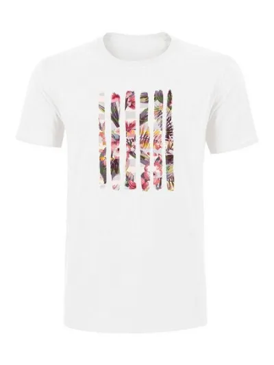 Human Family Human Family Herren Sommer T-Shirt Rolls Floral in weiß aus 100% Bio-Baumwolle