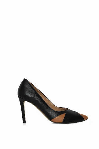 AGAZI AGAZI Damen vegan Pumps Ivo Schwarz & Karamell