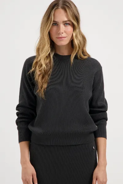 Kuyichi Kuyichi Damen vegan Strickpullover Katia Woodland Grau