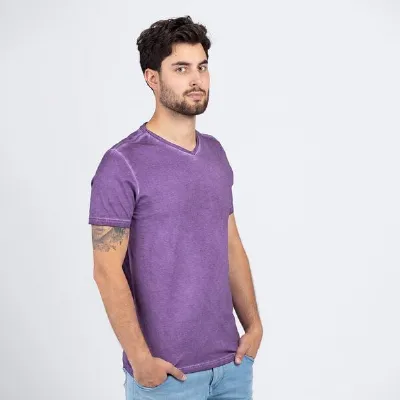 Lexi&Bö Lexi&Bö Herren Basic V-Neck mit Effektwaschung
