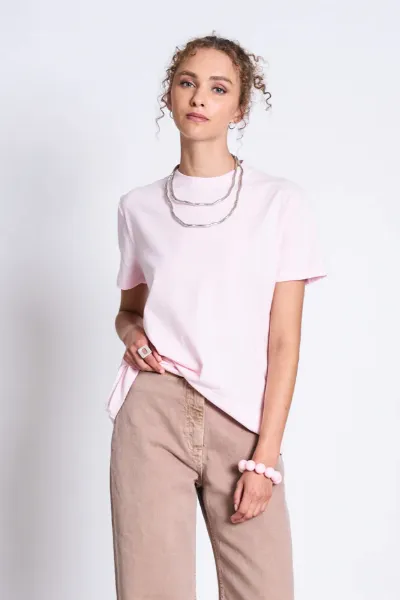 JAN N JUNE JAN 'N JUNE Damen vegan T-Shirt Für Jungen Gebürstet Zartrosa