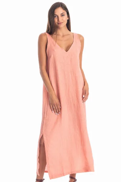 RAVENS VIEW IBIZA RAVENS VIEW IBIZA Damen vegan Kleid Noa Koralle Lehm