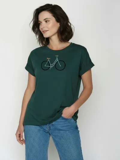 GreenBomb GREENBOMB Bike Freehand Loony - Sportliches T-Shirt aus Bio-Baumwolle mit Rollup Sleeve / hochwertiger Print / GOTS / Fair & Vegan