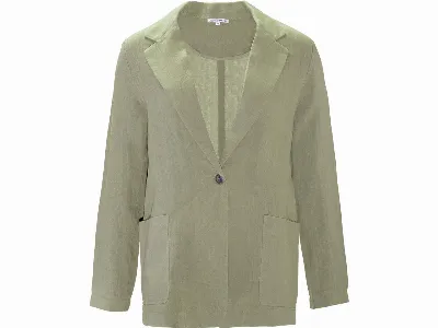 Living Crafts Living Crafts Damen-Jacke 'TOKESSA' mit Vordertaschen, sage,