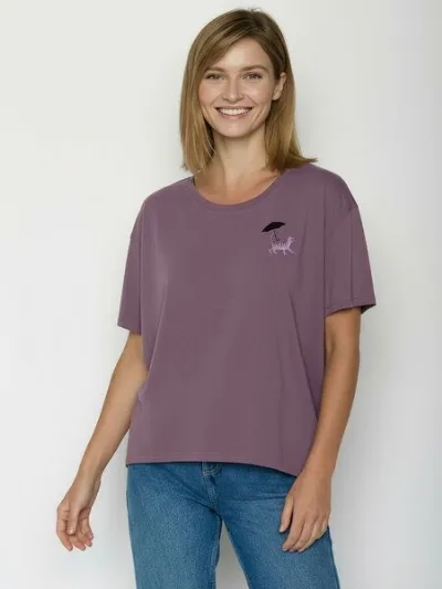 GreenBomb GREENBOMB Cat Walk Feel - Lässiges T-Shirt aus Bio-Baumwoll-Mix / hochwertiger Print / GOTS / Fair & Vegan