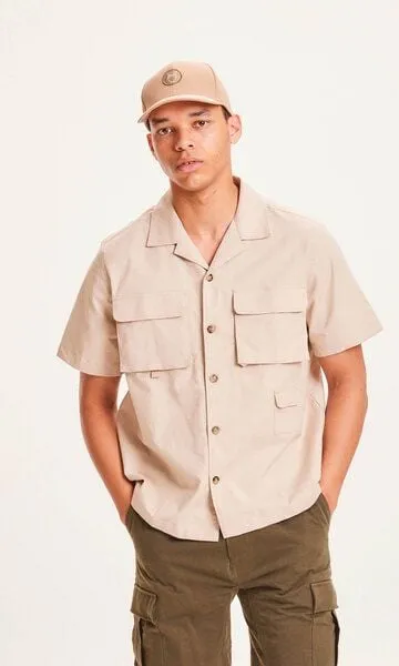 KnowledgeCotton Apparel KnowledgeCotton Apparel Hemd - Wave Canvas aus Bio-Baumwolle