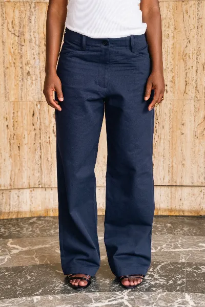 Lucid Collective Lucid Collective Damen vegan Hose Flow Navy