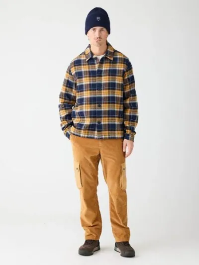 KnowledgeCotton Apparel KnowledgeCotton Apparel Organic Cotton Flannel Overshirt GOTS - navy check
