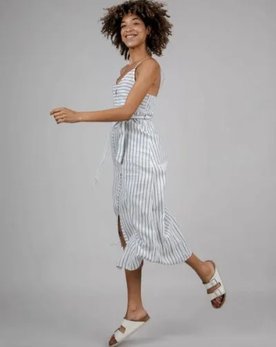 Brava Fabrics Brava Fabrics Mix Strap Dress Kale