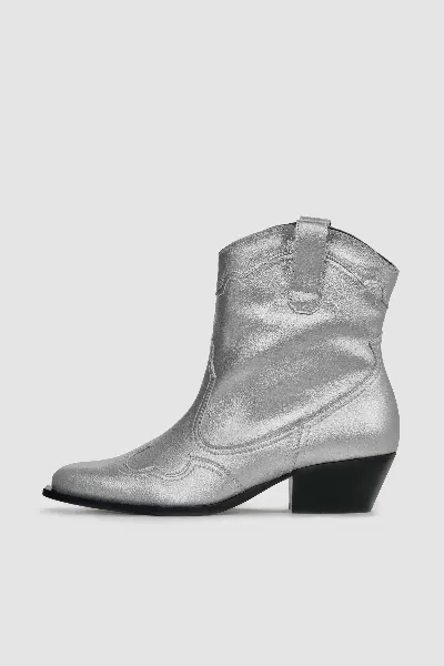 BOHEMA BOHEMA Damen vegan Cowboystiefel Metallisch Genäht