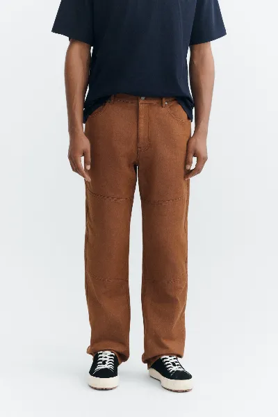 thinking mu Thinking MU Herren vegan Jeans Stan Naturbraun Gefärbt