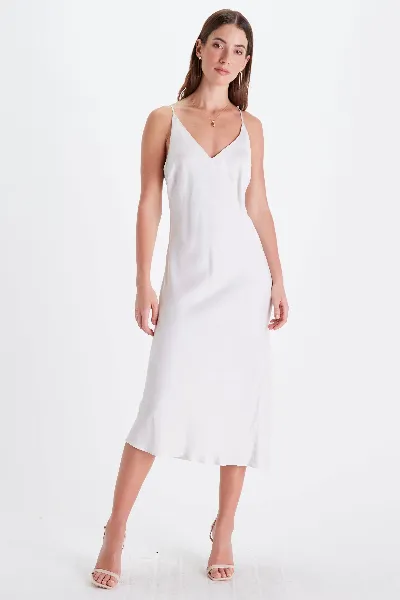 Neu Nomads Neu Nomads Damen vegan Slip Dress Bias Schnee