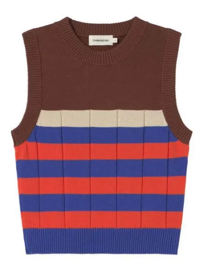 thinking mu thinking mu Damen Weste - Sherry Knitted Vest - aus Baumwolle