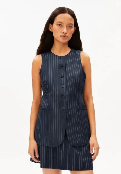 ARMEDANGELS ARMEDANGELS LONG PINSTRIPE Damen Weste aus TENCEL Lyocell Mix