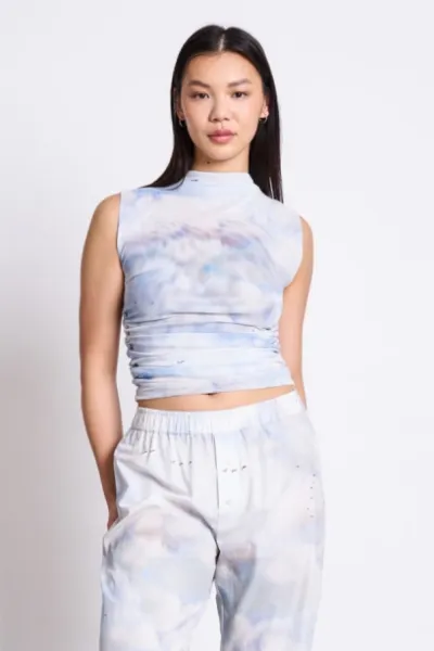 JAN N JUNE JAN 'N JUNE Damen vegan Top Ruffle Laguna Cloud Print