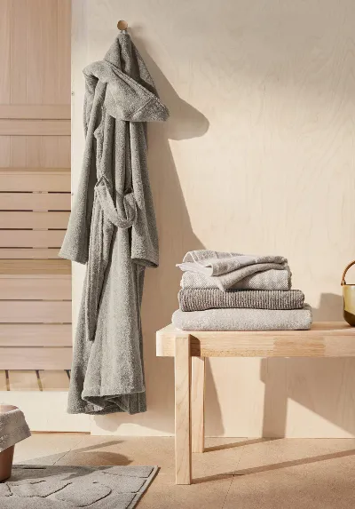 hessnatur hessnatur langer Bademantel Relaxed aus Bio-Baumwolle - beige