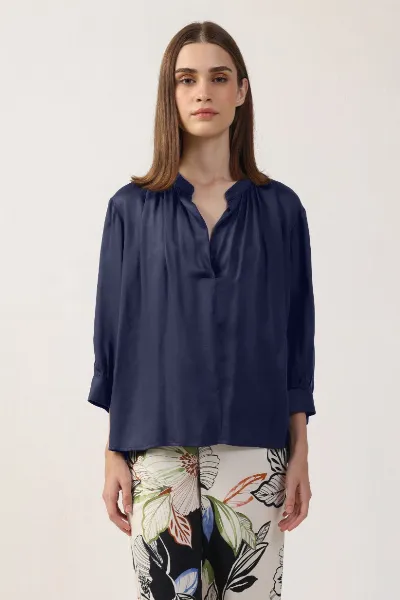 Neu Nomads Neu Nomads Damen vegan Bluse Juno Mitternacht