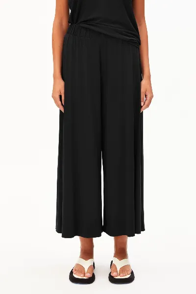 ARMEDANGELS Hose Jersey Cropped Schwarz