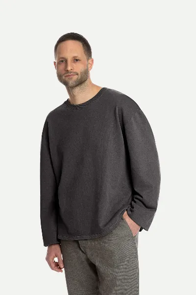 MATONA MATONA Herren vegan Shirt Aus Gewaschenem Fleece